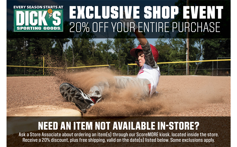 DICK'S Sporting Goods 20% off shopping Days